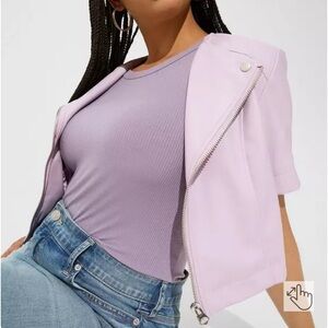 Torrid Light Purple Jacket with Silver Accents Womens Size 2